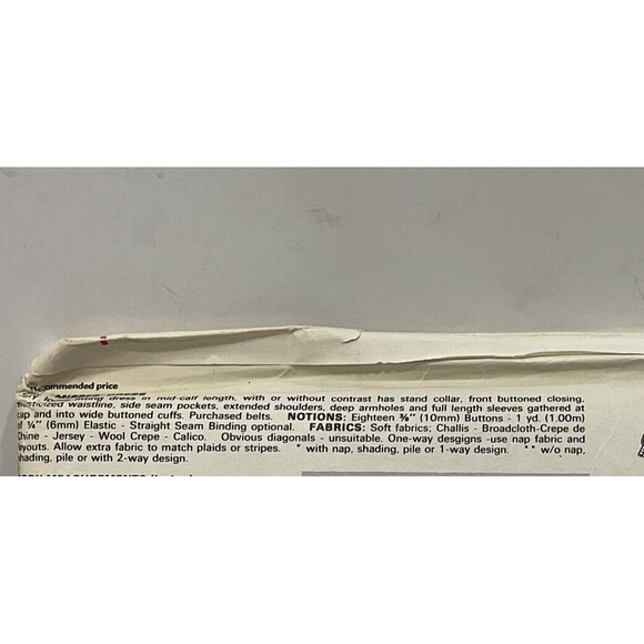 UNCUT Vintage Butterick Sewing‎ Pattern 4539 Dress Sz 8-10-12 Factory Folded - Picture 5 of 7